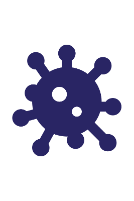 Simple graphic of a virus particle